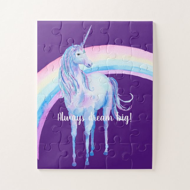 Puzzle licorne blanche (Vertical)