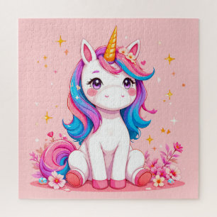 Puzzle Licorne de dessin animé adorable