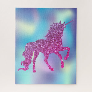 Puzzle Licorne Pailletée Abstraite Tendance