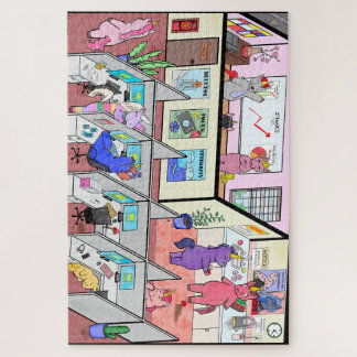 Puzzle Licornes au travail