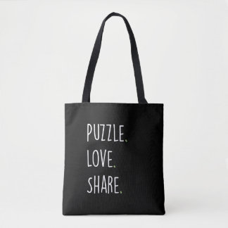 Puzzle. Liebe. Teilen. Tragetasche Tasche