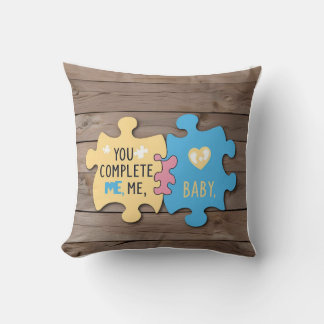 Puzzle-Liebe: "You Complete Me, Baby" Kissen