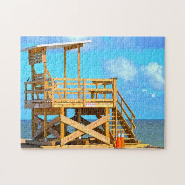 Puzzle Life Guard Stand Florida. (Horizontal)