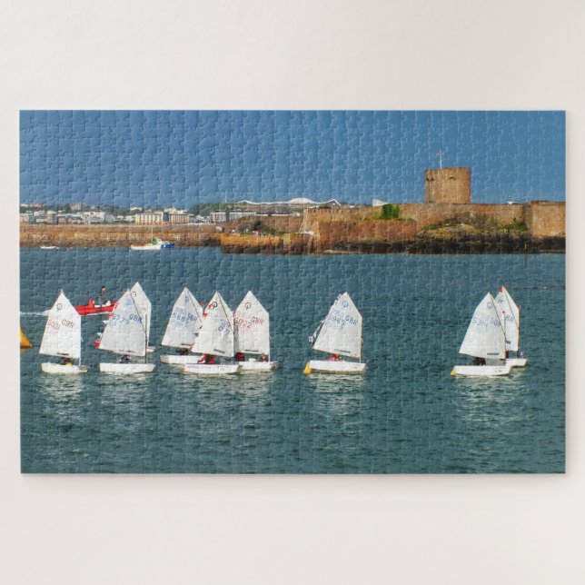 Puzzle Ligne de bateaux Optimist (Horizontal)