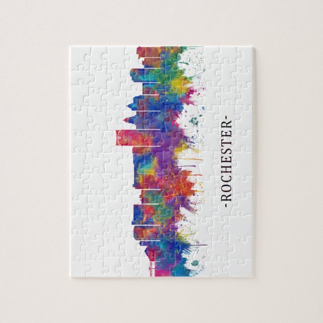 Puzzle Ligne Skyline Rochester Minnesota (Vertical)