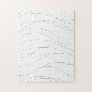 Puzzle Lignes graphiques ondulées modernes, simples, chic