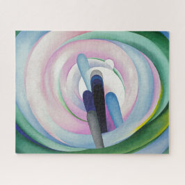 Puzzle Lignes grises avec noir, bleu et jaune | O'Keeffe