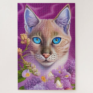 Puzzle Lilac Lynx pointe Chat siamois dans le violet
