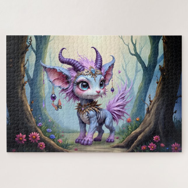 Puzzle Lilac Whisper – Gardien de la Forêt Enchantée.  (Horizontal)