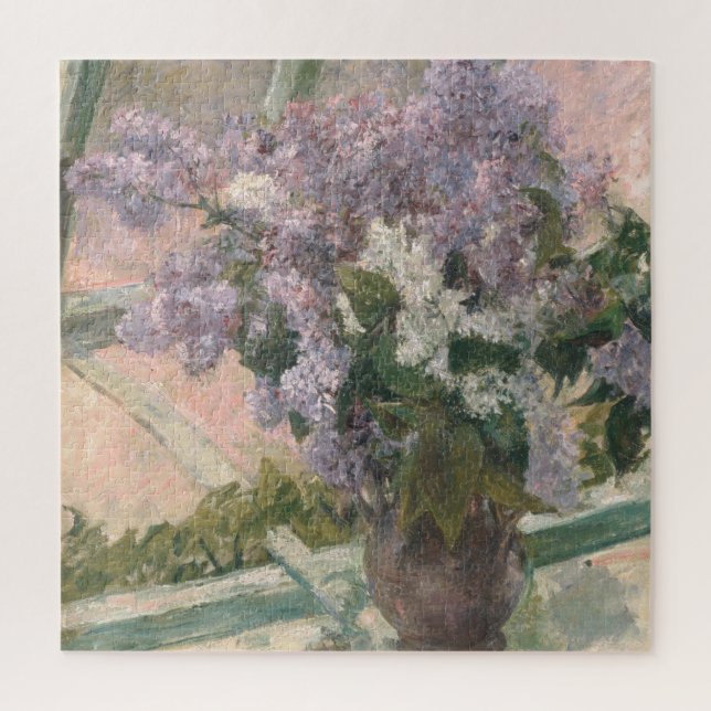 Puzzle Lilacs dans la fenêtre par Mary Cassatt American P (Vertical)