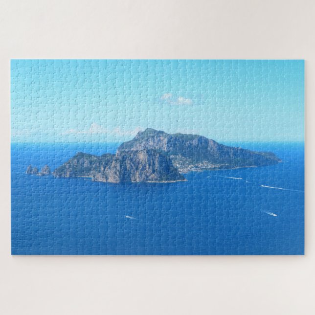 Puzzle L'île de Capri, Italie entourée par la mer d'Itali (Horizontal)