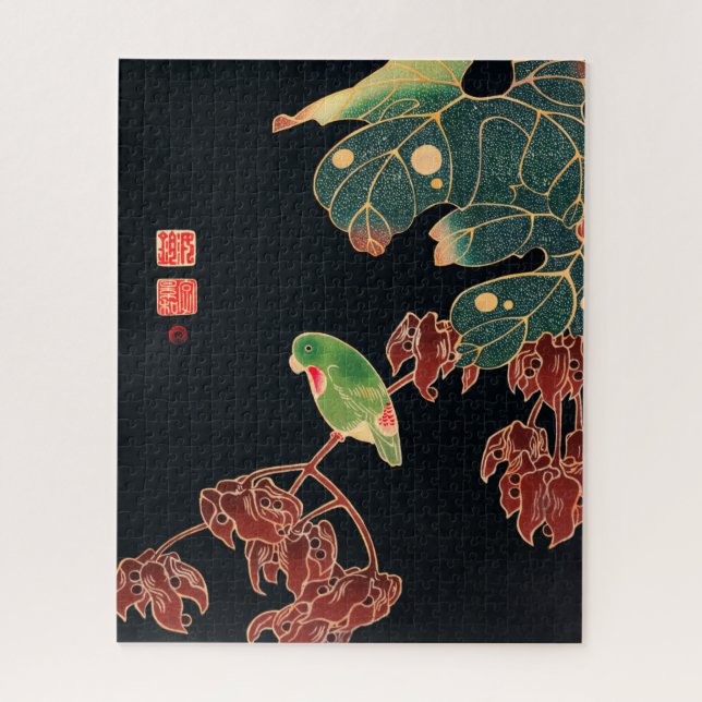 Puzzle L'illustration japonaise du Paroquet Colorful Bird (Vertical)