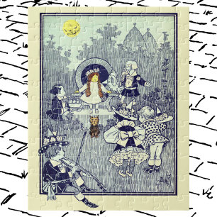 Puzzle L'illustre sorcier d'Oz, Dorothy rencontre les Mun