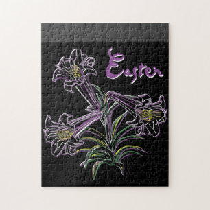 Puzzle Lily pourpre -