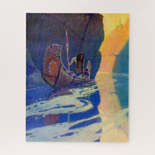 Puzzle L'Indien dans sa solitude NC Wyeth 1907