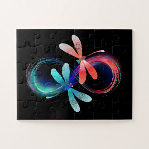 Puzzle L'infini avec des libellules lumineuses