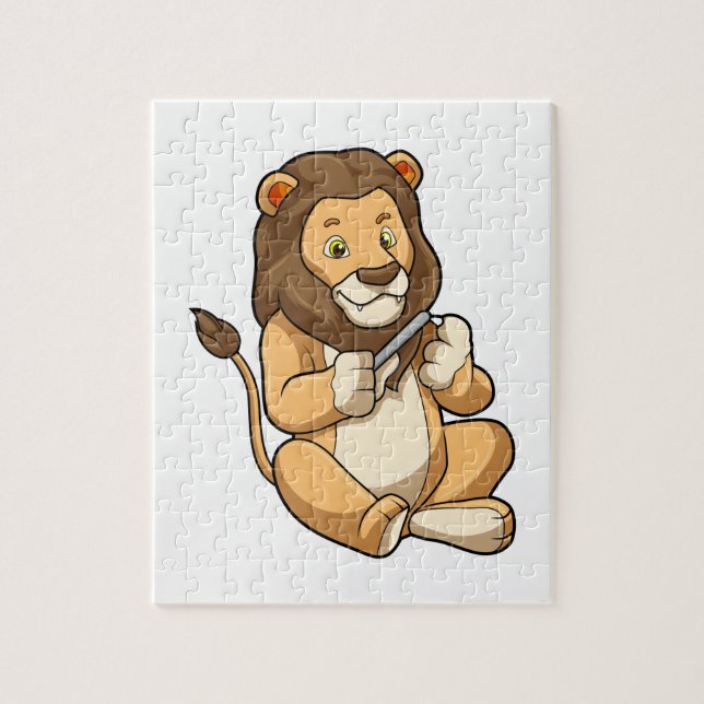 Puzzle Lion avec flèches à ongles (Vertical)