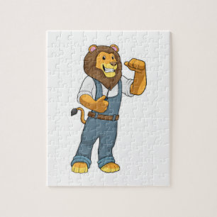 Puzzle Lion comme tournevis de Handyman