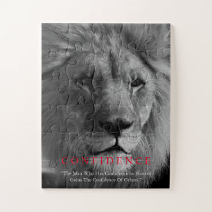 Puzzle Lion de confiance noir blanc inspiré