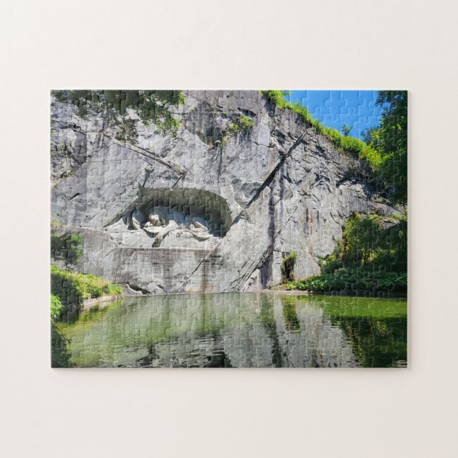 Puzzle Lion de Lucerne Monument en Suisse (Horizontal)
