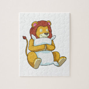 Puzzle Lion dormant avec Coussin