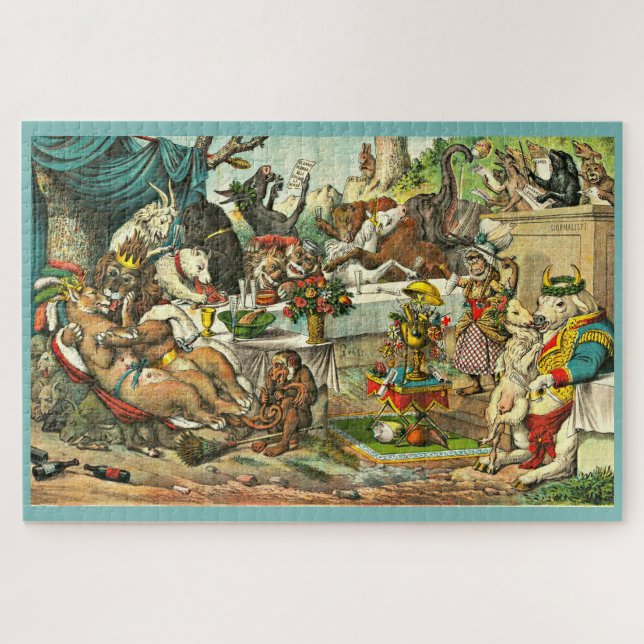 Puzzle Lion et Lioness mariage (Horizontal)