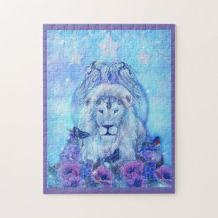 Puzzle Lion et papillons par Renee Lavoie