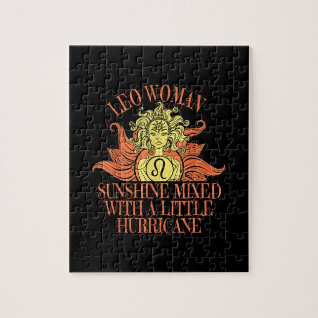 Puzzle Lion femme Zodiac Signal Juillet Août Anniversaire (Vertical)
