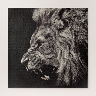 Puzzle Lion homme en colère