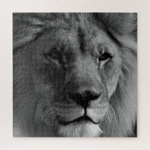 Puzzle Lion noir et blanc