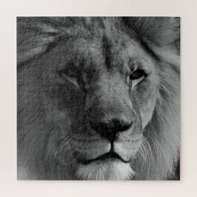 Puzzle Lion noir et blanc (Vertical)