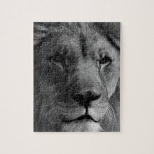 Puzzle Lion noir et blanc