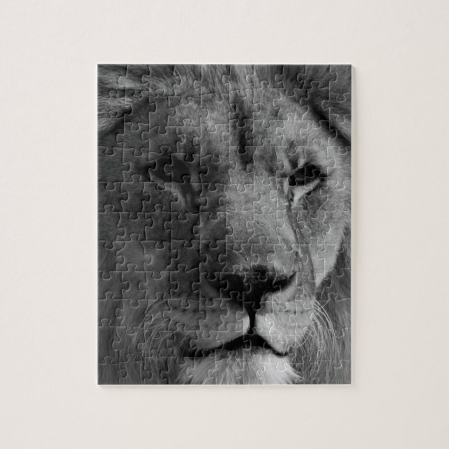Puzzle Lion noir et blanc (Vertical)