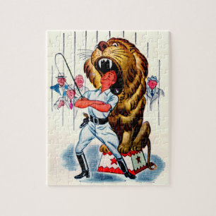 Puzzle Lion tamer et lion des années 1940