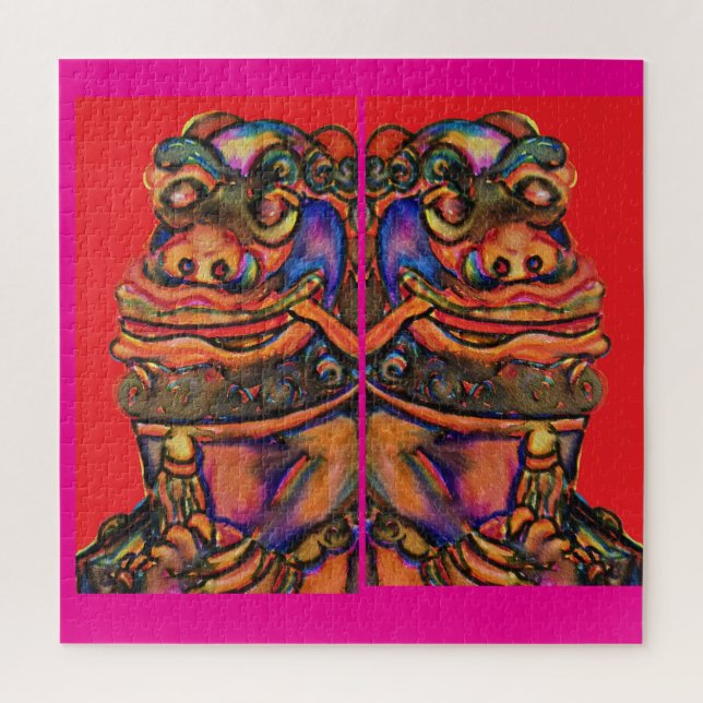 Puzzle Lions chinois (Vertical)