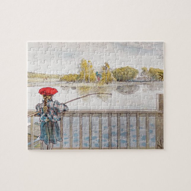 Puzzle Lisbeth Fishing par Carl Larsson (Horizontal)