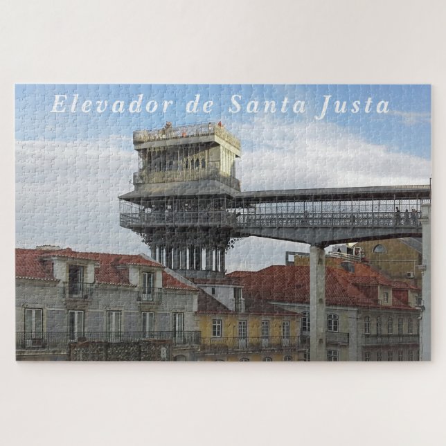 Puzzle Lisbonne. Ascenseur père Noël Justa. (Horizontal)