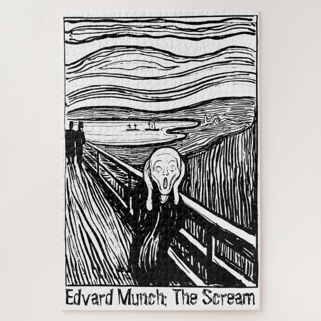 Puzzle Lithographie d'Edvard Munch Le Cri Art 1000 pièces (Vertical)