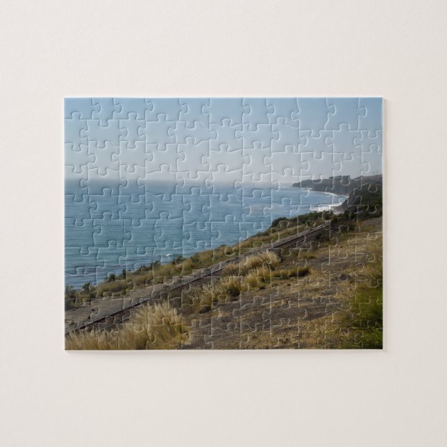Puzzle Littoral de Santa Barbara avec des voies ferrées (Horizontal)
