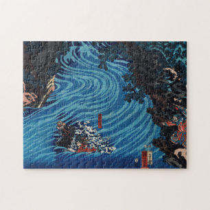 Puzzle Liu Bei  crossing the Caoqi River on horseback