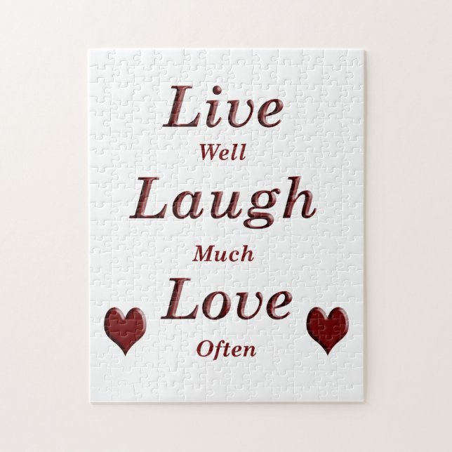 Puzzle Live Laugh Love (Vertical)