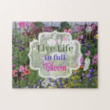 Live Life in Full Bloom Fleur sauvage Jigsaw Puzzl