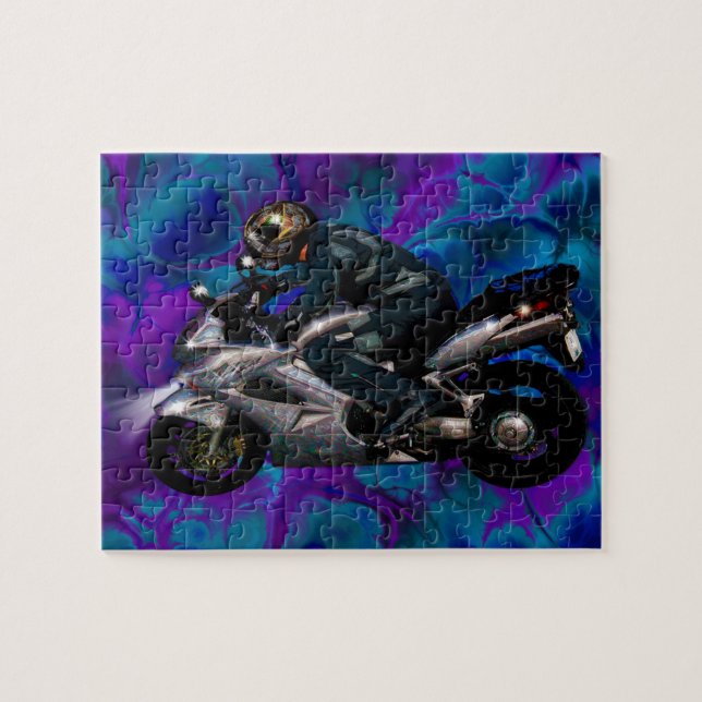 Puzzle Live To Ride Motorbiker (Horizontal)