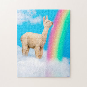 Puzzle Llama Licking Rainbow