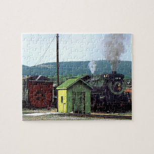 Puzzle Locomotive à Vapeur Entrant en Gare