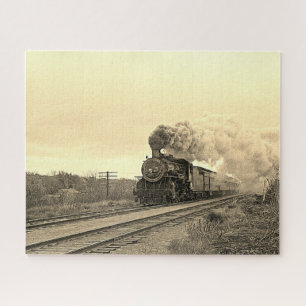 Puzzle Locomotive à vapeur vintage chemin de fer