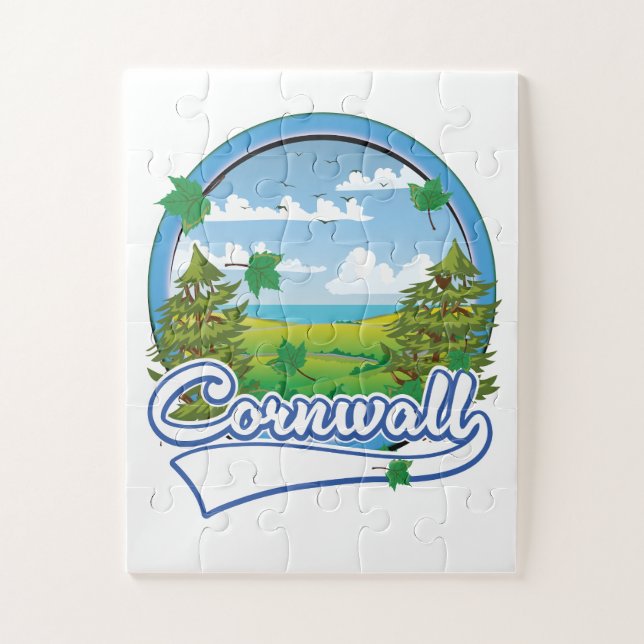 Puzzle logo de Cornwall Travel (Vertical)