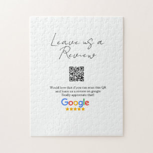 Puzzle logo de l'entreprise de révision Google Scan QR re