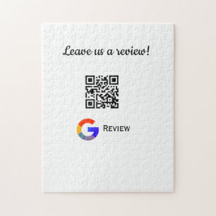 Puzzle logo de l'entreprise de revue Google Scan QR revie
