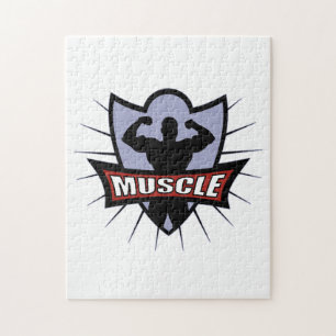 Puzzle Logo de muscle de culturiste